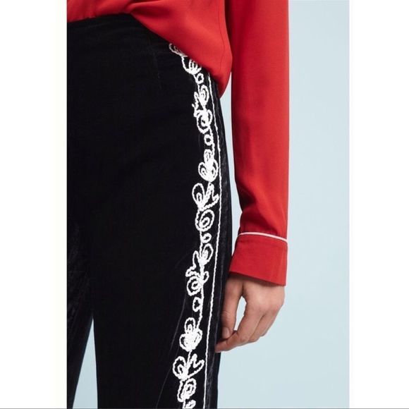 Anthropologie Raga Maddy Velvet Wide-Leg Pants - Picture 5 of 7